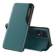 Etui i futerały do telefonów - Dla Oppo Find X5 Pro View Stojak okienny Funkcja Etui na telefon biznesowy PU Skórzana absorpcja magnetyczna z klapką Zielony - miniaturka - grafika 1