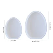 Inne - TEMU 2 szt. Formy Silikonowe o Tematyce Wielkanocnej, w Kształcie z Wzorem Kwiatowym, S/L - Idealne do Odlewania Gipsu i Betonu, Trwały Biały Silikon - miniaturka - grafika 1