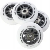 Akcesoria do skatingu - Nils EXTREME PU 76x24 82A BIAŁE MATOWE (4 szt.) + ABEC-9 (8 szt.) ZESTAW EXTREME - miniaturka - grafika 1