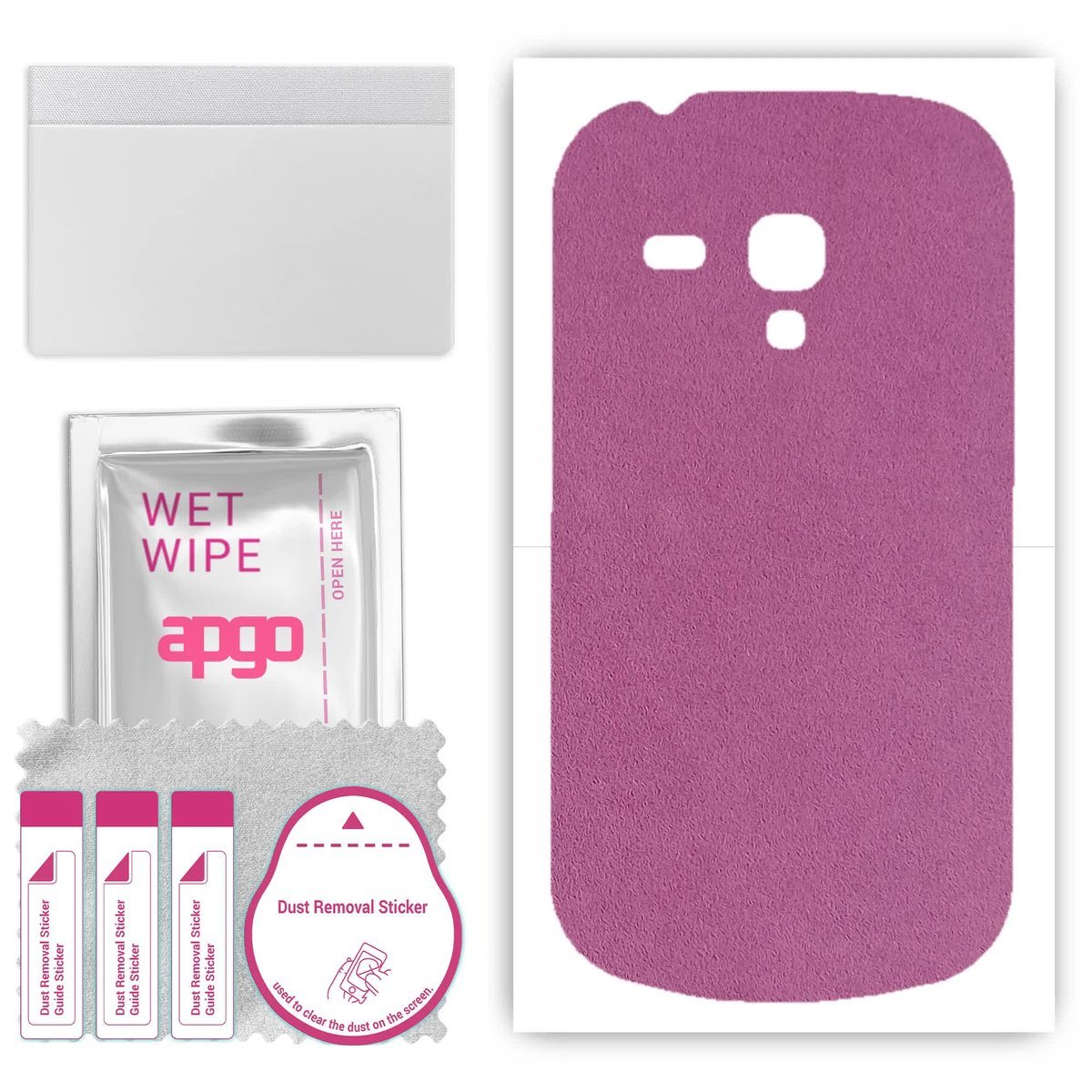 Folia naklejka skórka strukturalna na TYŁ Zamsz do Samsung Galaxy S3 mini i8190 - Zamsz Fioletowy - apgo SKINS