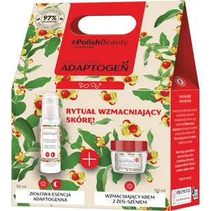 Floslek Floslek XMASS - Zestaw Adaptogen (Krem z żeń-szeniem 50ml + Ziołowa esencja 30ml) - Zestawy kosmetyków damskich - miniaturka - grafika 1
