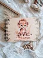 Pamiątka Chrztu Świętego - ALBUM LWĄTKO z personalizacją, prezent na Roczek, Chrzest, narodziny - miniaturka - grafika 1