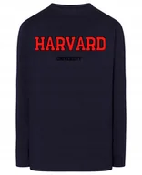 Koszulki męskie - Longsleeve czerwony nadruk HARVARD r.XL - miniaturka - grafika 1