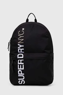 Superdry plecak damski kolor czarny duży z nadrukiem - Plecaki - miniaturka - grafika 1