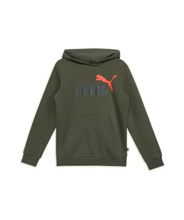 PUMA Chłopięca bluza z kapturem Ess+ 2 Col Big Logo Fl B Sweat - Bluzy dla chłopców - miniaturka - grafika 1