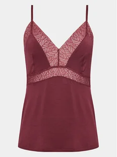 Femilet by Chantelle Koszulka piżamowa Jazz FNA510 Bordowy Regular Fit - Piżamy damskie - miniaturka - grafika 1