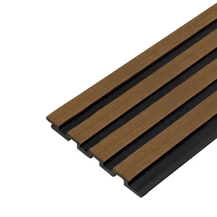 Deska Elewacyjna Kompozytowa Lamelowa DUO Teak/Czarny – dł. 2,9 m - Elewacje - miniaturka - grafika 1