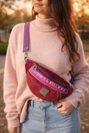 Nerki - Bordowa nerka damska z weluru Puebla - miniaturka - grafika 1