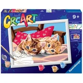 Zabawki kreatywne - Ravensburger Malowanka CreArt Dwa słodkie kotki 28938 28938 - miniaturka - grafika 1