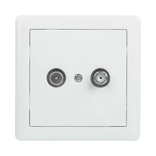 LEDart LEXMAN RTV / SAT SLIM biały LEXMAN - Wyłączniki światła i elektryczne - miniaturka - grafika 1