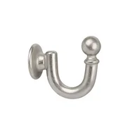 Akcesoria do wystroju okien - Haczyk metalowy średni satyna nikiel 35 mm Bojanek - miniaturka - grafika 1