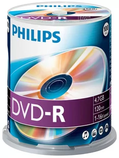 Philips DVD-R 4.7GB 16x 100 (DM4S6B00F/00) - Nośniki danych - miniaturka - grafika 1