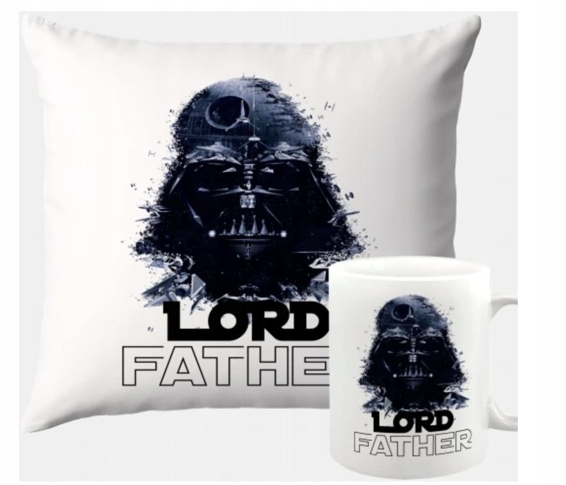 ZESTAW PODUSZKA + KUBEK Prezent STAR WARS DARTH VADER LORD + IMIĘ 34