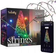 Oświetlenie świąteczne - Lampki choinkowe Twinkly Twinkly Strings Smart LED 750 RGB Multicolor, 60m, Juodas wire|Twinkly - miniaturka - grafika 1