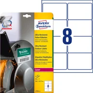 Etykiety do drukarek - Avery Zweckform ultra resistant A4 99,1x67,7mm białe (L7914-10) - miniaturka - grafika 1