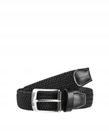 Paski - Pasek Do Spodni Pleciony Męski Elastyczny PUCCINI Czarny PAME(105) 1 - miniaturka - grafika 1