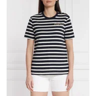 Koszulki i topy damskie - Tommy Hilfiger T-shirt GOLD BUTTON C-NK SS | Regular Fit - miniaturka - grafika 1