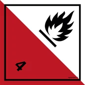 Systemy ekspozycyjne i znaki informacyjne - MB004 MATERIAŁY SAMOZAPALNE, FN - FOLIA SAMOPRZYLEPNA; (250X250MM) - miniaturka - grafika 1