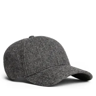 Czapka z daszkiem Tommy Hilfiger Th Flag Herringbone 6 Panel Cap AM0AM13784 Szary - Czapki męskie - miniaturka - grafika 1