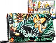 Portfele - Rovicky Pojemny, skórzany portfel damski na zatrzask - Rovicky NoSize - miniaturka - grafika 1