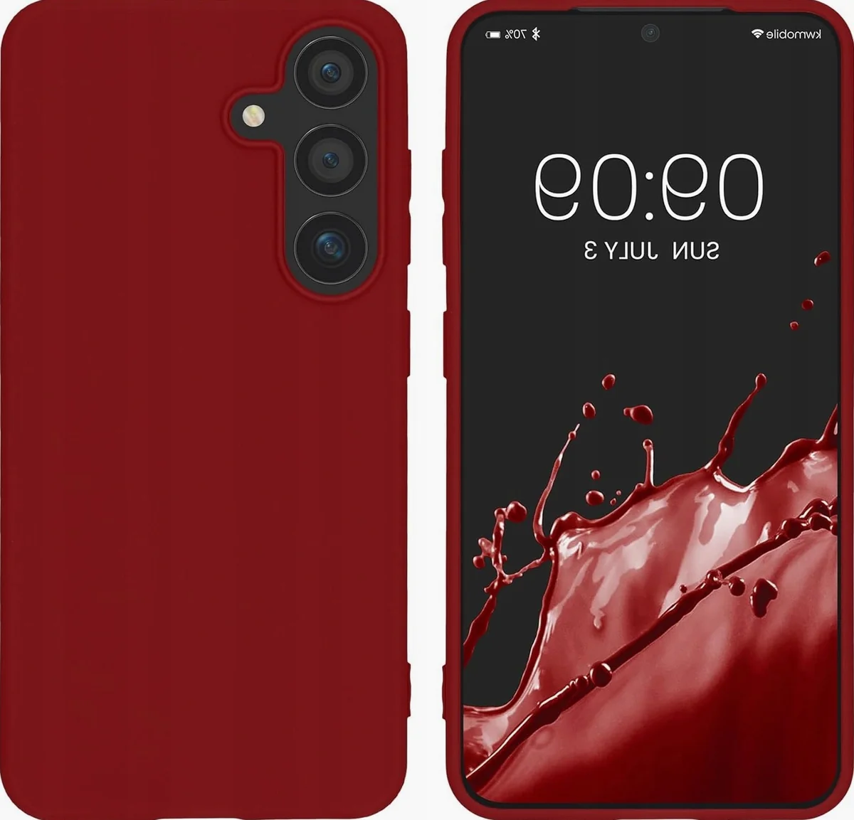 Etui do telefonu cienkie ochronne silikonowe elastyczne czerwone matowe