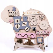 Zabawki sensoryczne - DUŻA tanlica manipulacyjna - sensoryczna - "Żółw" ZE STOJAKIEM !!! RÓŻOWA - miniaturka - grafika 1