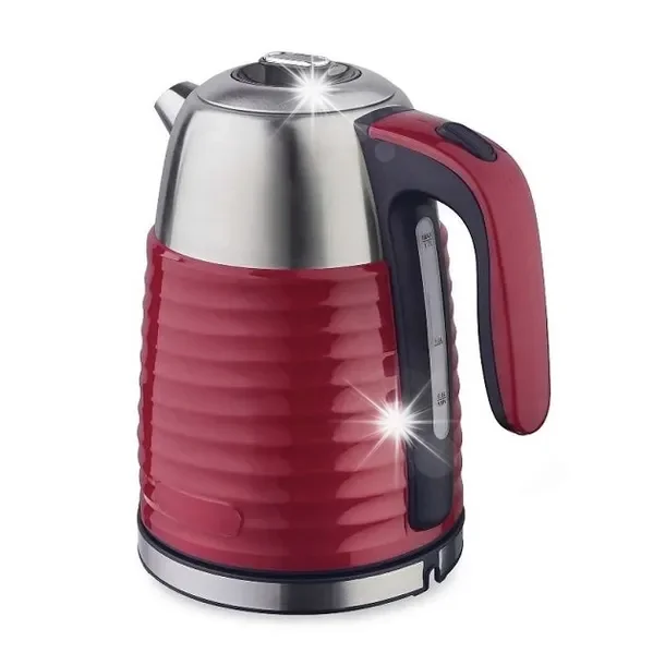 Czajnik elektryczny metalowy 1.7L 2200W czerwony MAESTRO