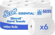 Ręczniki papierowe - Kimberly-Clark Kimberly-Clark Scott Slimroll - Ręczniki papierowe w roli, białe, 6 rolek - 190 m - miniaturka - grafika 1