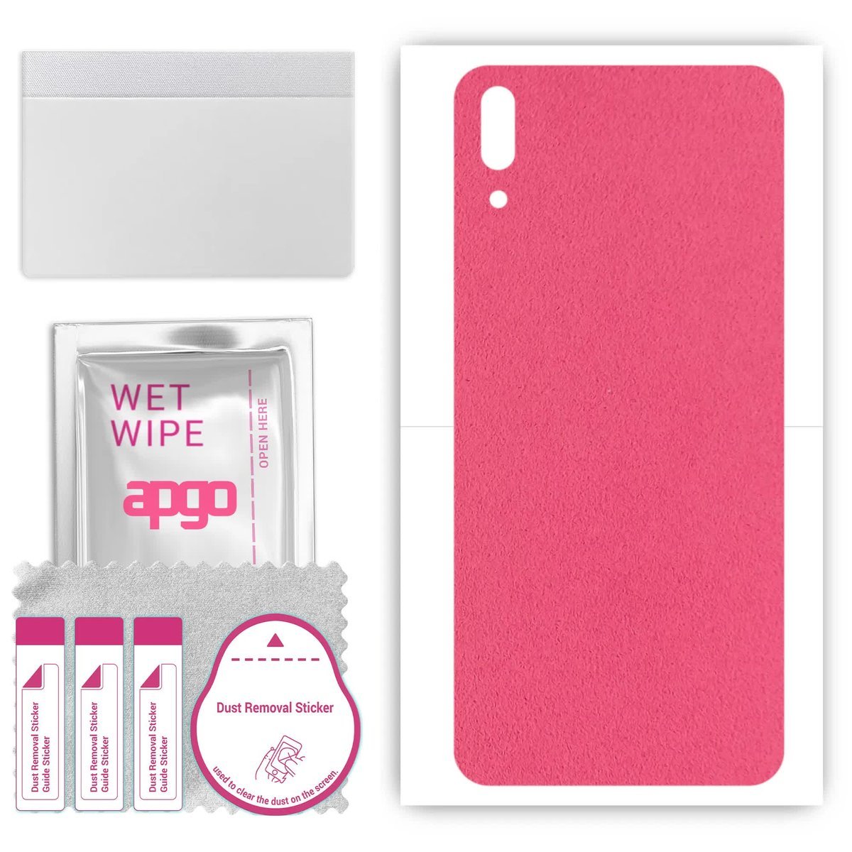 Folia naklejka skórka strukturalna na TYŁ Zamsz do Huawei Enjoy 9e - Zamsz Różowy - apgo SKINS