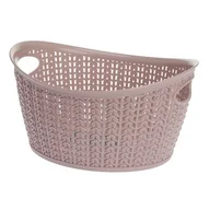 Pudła i pojemniki do przechowywania - Koszyk owalny M 3,3 l WILLOW różowy - miniaturka - grafika 1