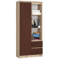 Regały biurowe - REGAŁ BIUROWY R 80 cm CLP R11 SONOMA / WENGE - miniaturka - grafika 1