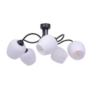 Bella lampa sufitowa 5xE27 czarna/biała K-5186 - Lampy sufitowe - miniaturka - grafika 1