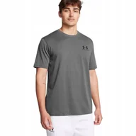 Koszulki męskie - Koszulka męska Under Armour Sportstyle Left Chest SS szara 1326799 025 S - miniaturka - grafika 1