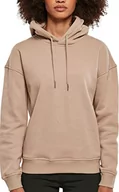 Bluzy damskie - Urban Classics Damska bluza z kapturem Ladies Organic Hoody, miękka taupe, L - miniaturka - grafika 1