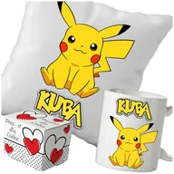 Gadżety dla niej i dla niego - Kubek + Poduszka Pokemon Pikachu 330ml 40x40cm i Opakowanie Na Prezent - miniaturka - grafika 1