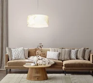 Lampy sufitowe - Żyrandol Bucamaranga biały z nadrukiem liści - miniaturka - grafika 1
