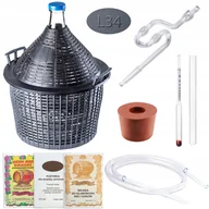 Domowy wyrób alkoholu - BALON DAMA NA WINO GĄSIOR 34L + KOREK RURKA FERMENTACYJNA ZESTAW WINIARSKI - miniaturka - grafika 1