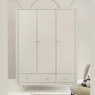 Szafy i szafki dla dzieci - Szafa Petite 3 drzwiowa jasno beżowa Art deco - miniaturka - grafika 1