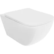 Miski WC - Mexen Timo miska wc Rimless Tornado z deską wolnoopadającą slim, duroplast, biała połysk - 30650200T - miniaturka - grafika 1