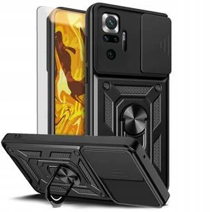 ETUI PANCERNE DO XIAOMI REDMI NOTE 10 PRO / 10 PRO MAX CZARNE ARMOR SZKŁO - Etui i futerały do telefonów - miniaturka - grafika 1