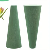 Rękodzieło - TEMU 2 szt. Zielone kształty z poliuretanu w kształcie drzewa, 12 cali, do samodzielnej aranżacji kwiatów, Boże Narodzenie, impreza, dekoracje ślubne - miniaturka - grafika 1