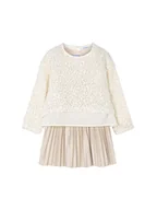 Sukienki i spódniczki dla dziewczynek - Mayoral Sukienka codzienna 4925 Beżowy Regular Fit - miniaturka - grafika 1