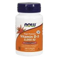 Witaminy i minerały - Now Foods NOW High Potency Vitamin D-3 5000 IU 240caps - miniaturka - grafika 1