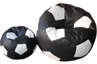 Fotele i pufy dla dzieci - Pufa piłka XXXXL worek + gratis czarno-biała - miniaturka - grafika 1