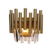 Lampy ścienne - Milagro Kryształowy Kinkiet Madison Gold 2x E14 ML6937 - miniaturka - grafika 1