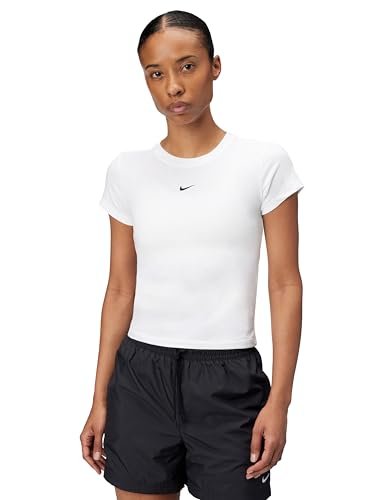 Nike Top damska odzież sportowa Chll KNT Md CRP, biały/czarny, FV5508-100, M