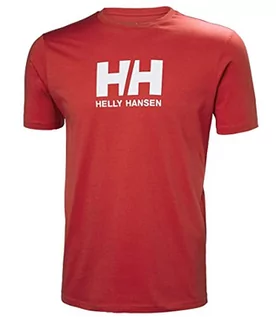 Koszulki męskie - Helly Hansen Helly-Hansen Męski T-shirt z logo Hh, 163 czerwony, S 33979 - grafika 1