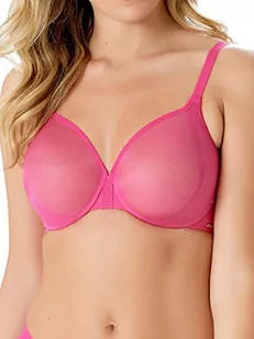 Gossard Damski błyszczący przezroczysty formowany biustonosz, magenta, 70F - Biustonosze - miniaturka - grafika 1