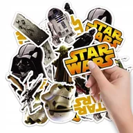 Szkolne artykuły papiernicze - NAKLEJKI NA ZESZYT NALEPKA Z POSTACIAMI FILM GWIEZDNE WOJNY WZORY 10SZT - miniaturka - grafika 1