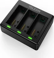 Akcesoria do kamer sportowych - Ładowarka do kamery sportowej TELESIN, 3-gniazdowa ładowarka ze wskaźnikami, ładowarka typu C do kamery sportowej Gopro Hero 13 - miniaturka - grafika 1